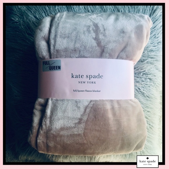 Kate Spade Fleece Plush Queen Pink Blanket - Picture 3 of 7